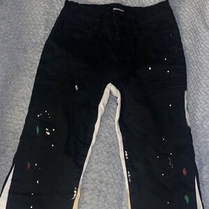 Black Paint Splatter Jeans